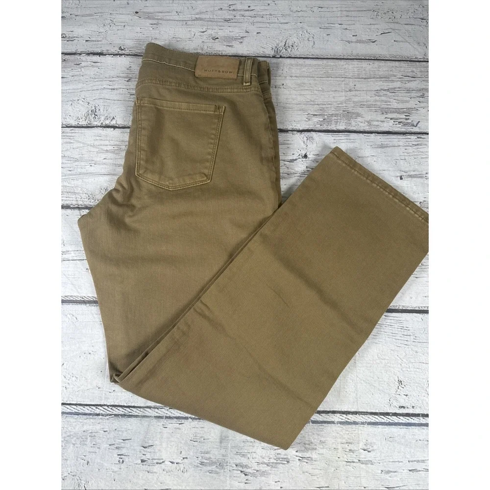 Mott & Bow Jeans Mens 33X32 Mercer Khaki Stretch Soft Twill Denim NWOT